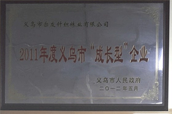 尔友针织-2011年度义乌市“成长型”企业