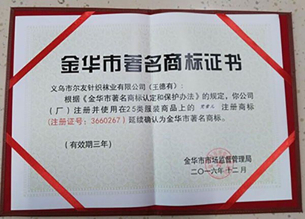 尔友针织内衣厂受邀参加2017年世界知识产权日活动