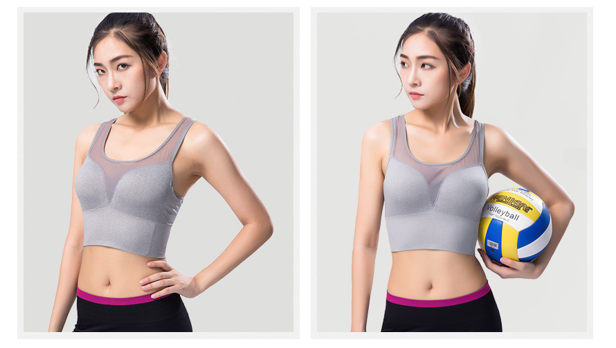 尔友针织加工的运动文胸采用高弹细肩带，精密车缝线工艺让你穿着更加舒适。